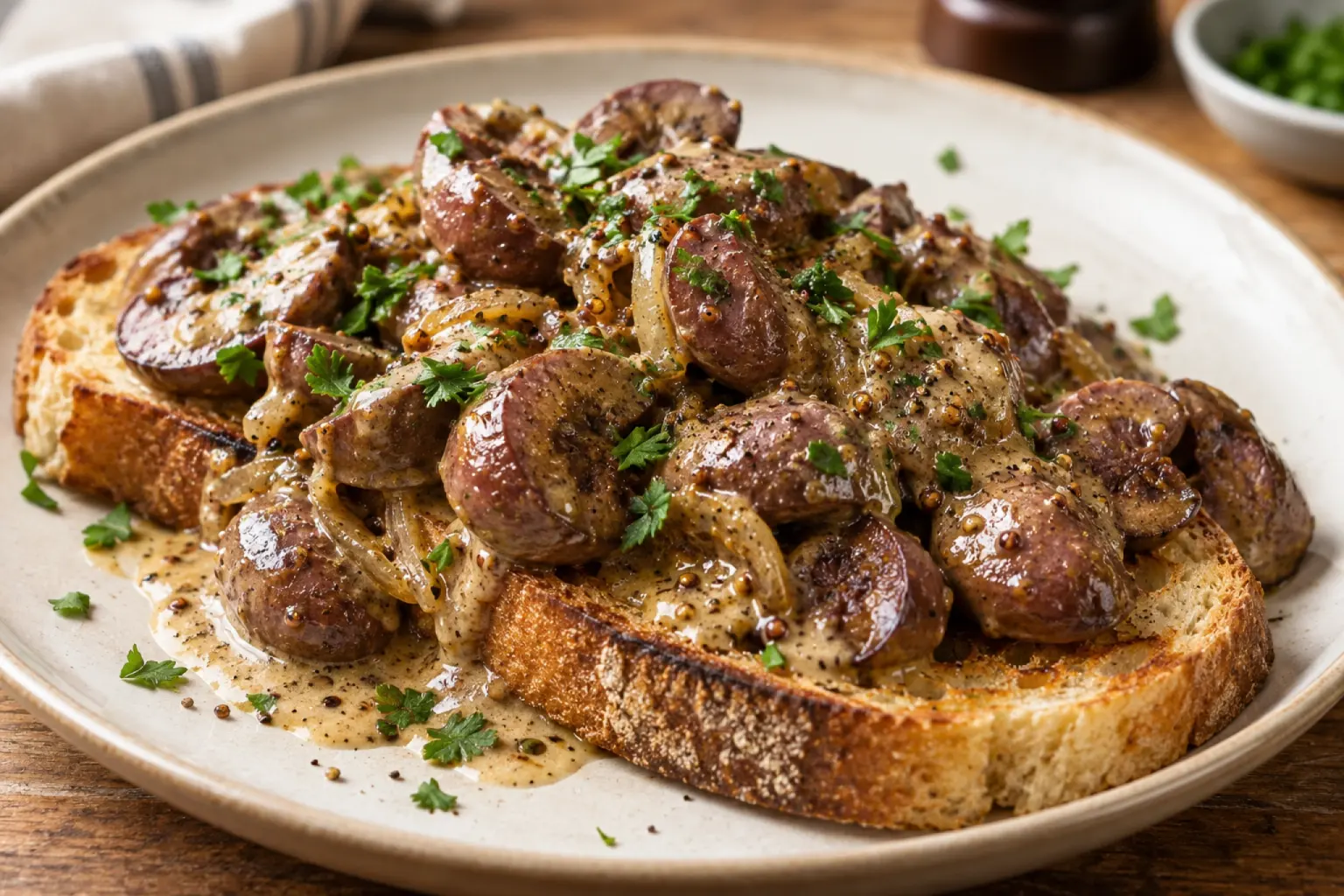 Devilled Pork Kidneys on Toast