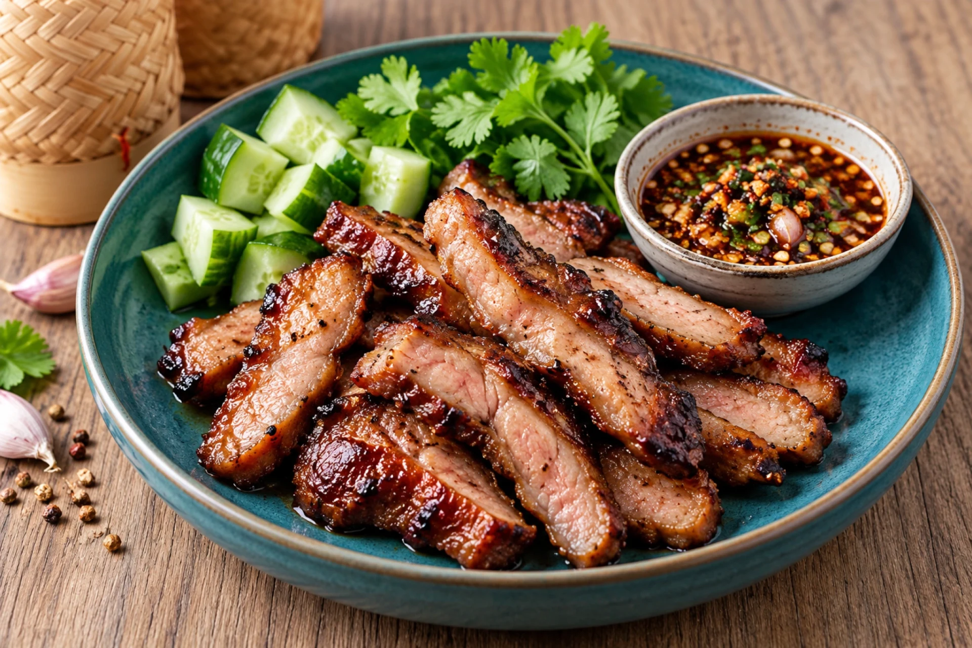 Grilled pork neck