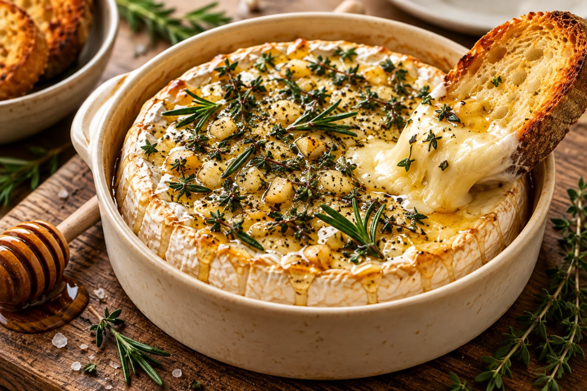 Herb-Crusted Baked Cheese