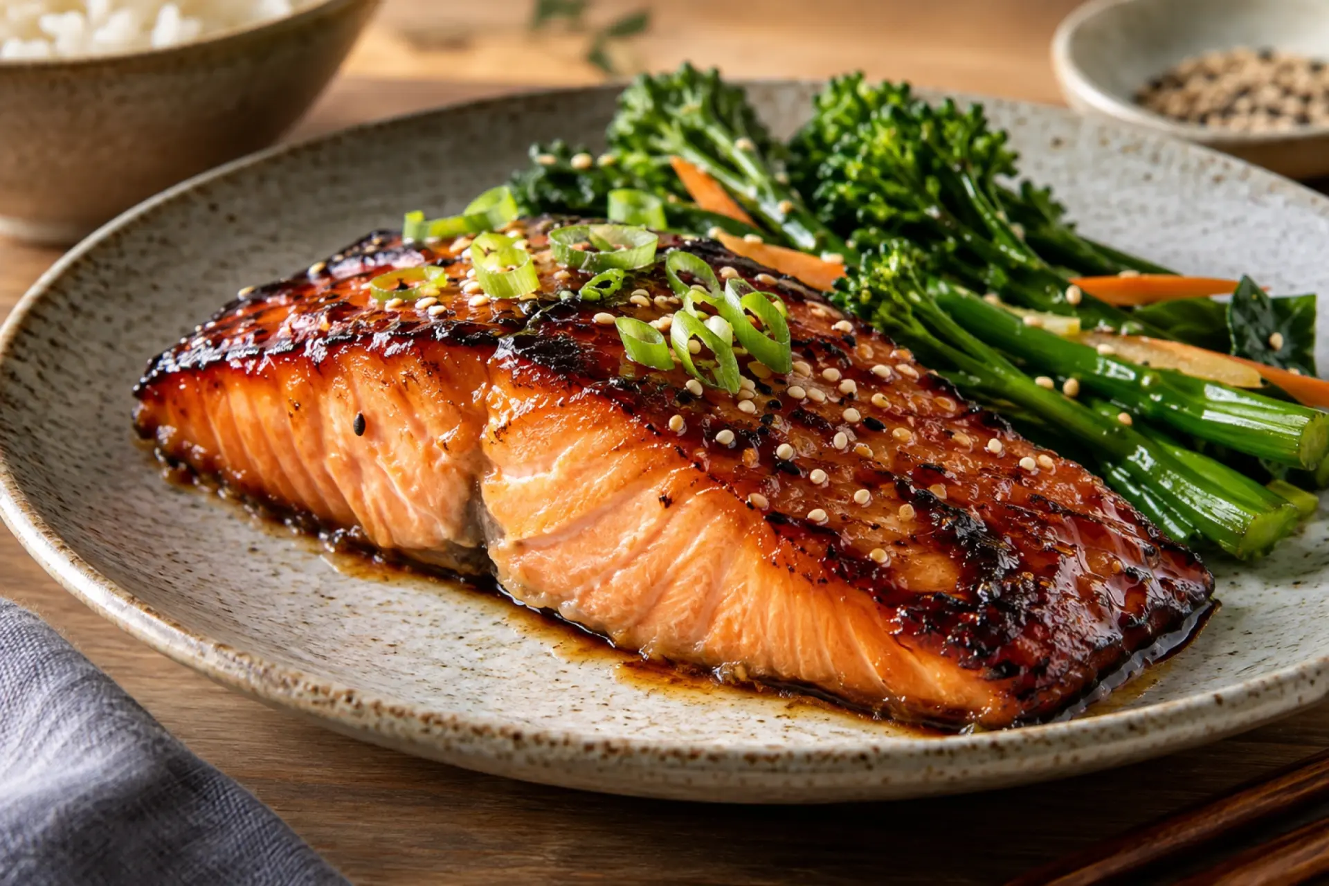 Miso-Glazed Coho Salmon Fillet