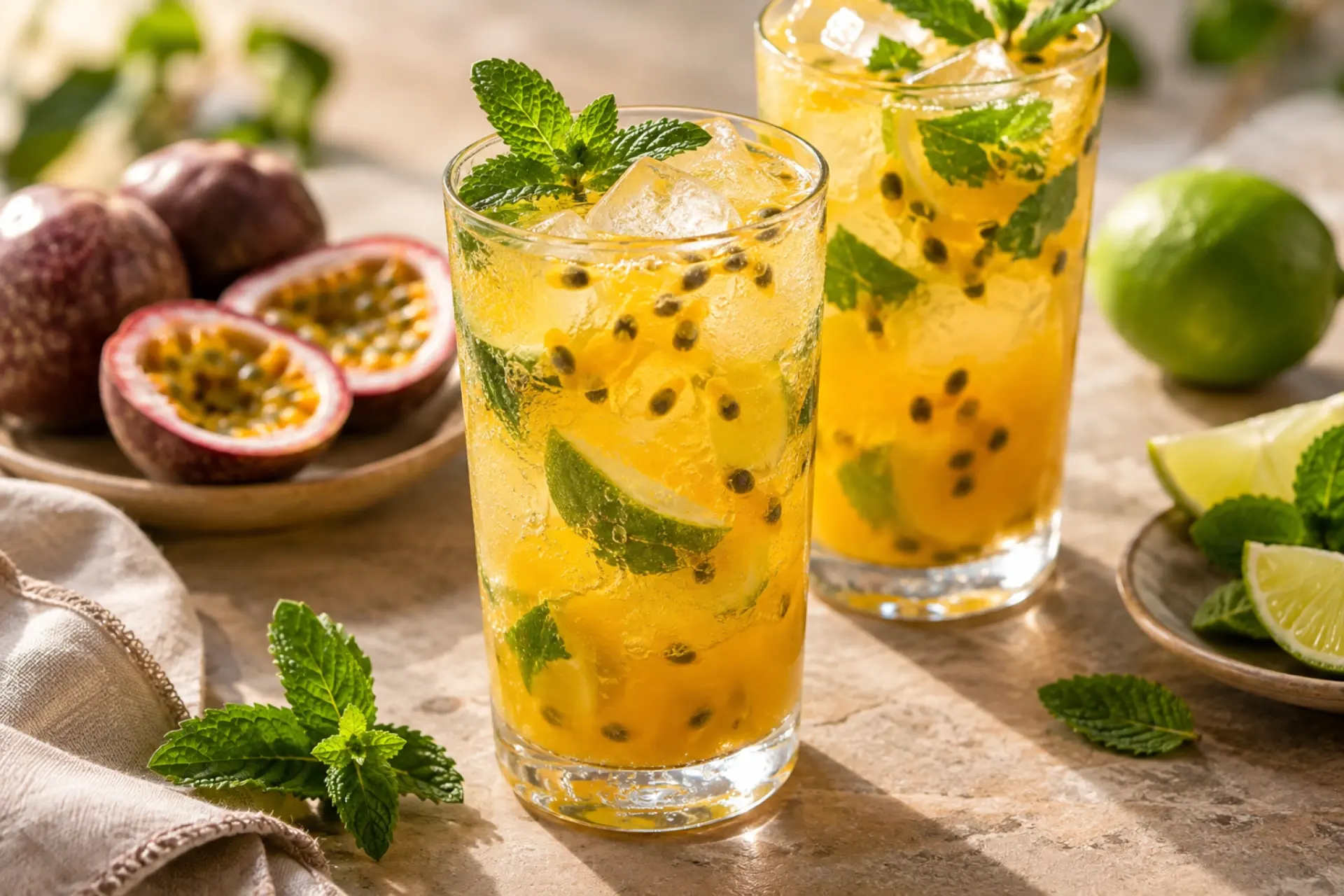Passion Fruit Mint Cooler