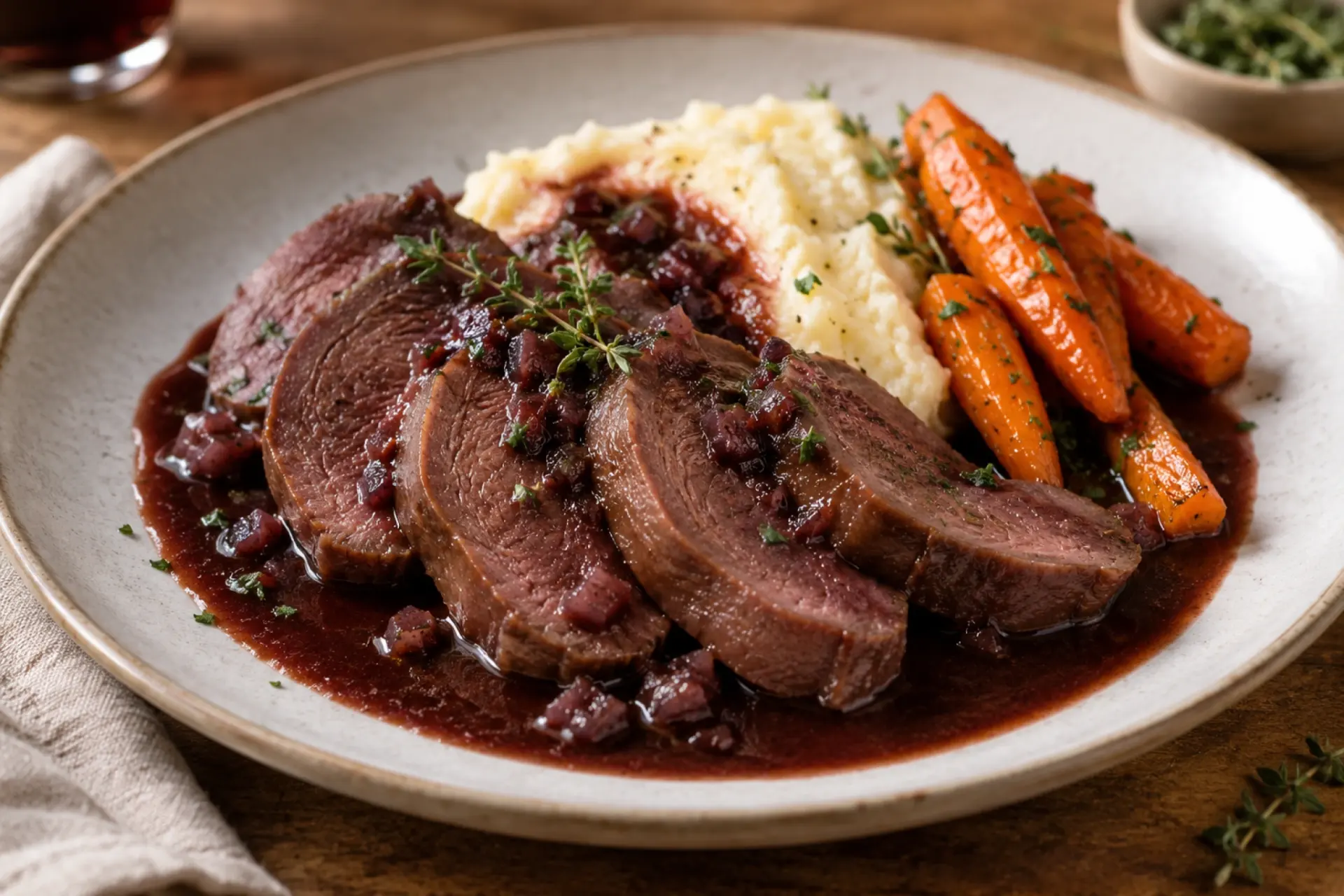 Red Wine Braised Pork Tongue