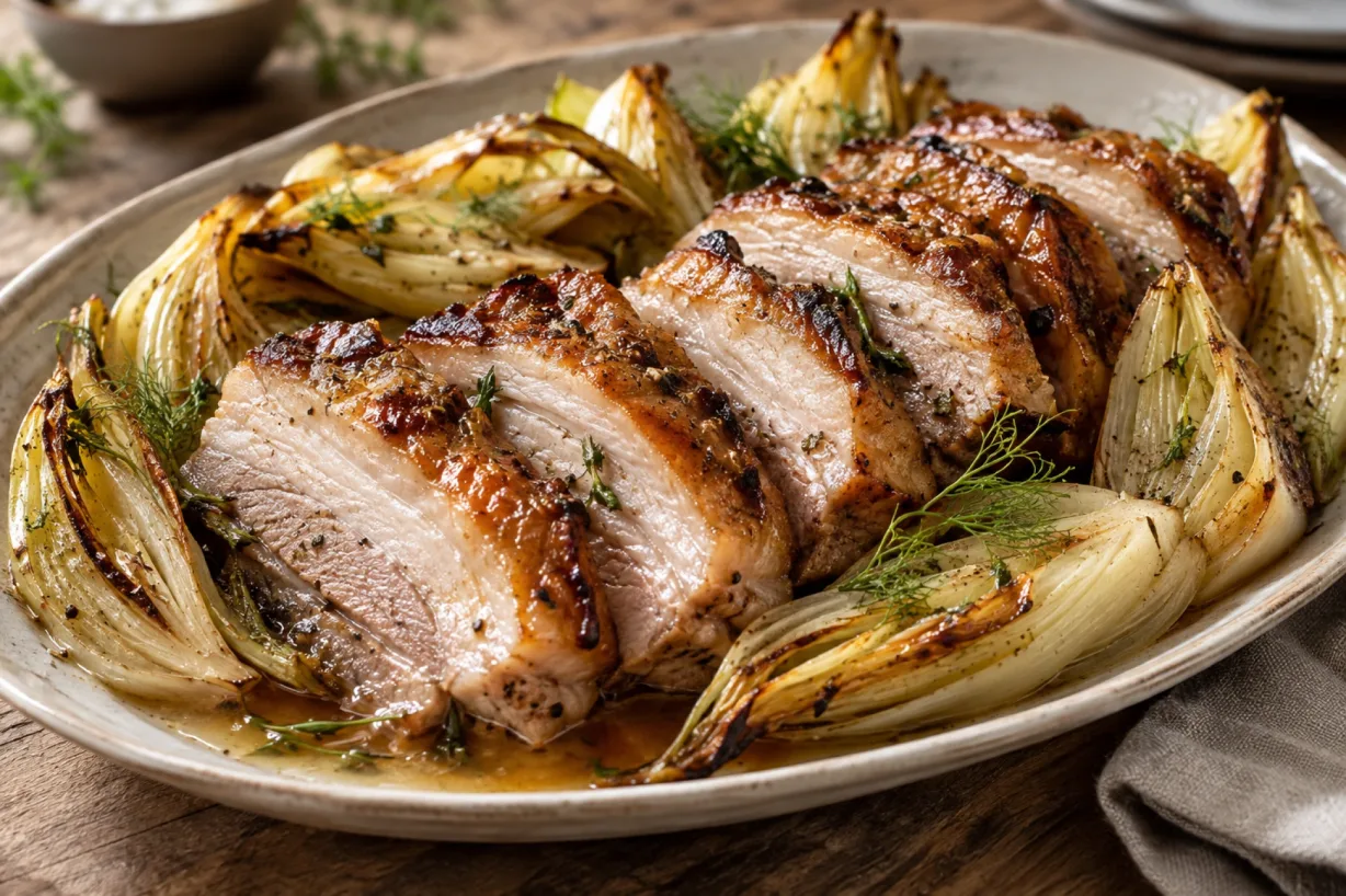 Slow-Roasted Skinless Pork Belly with Fennel