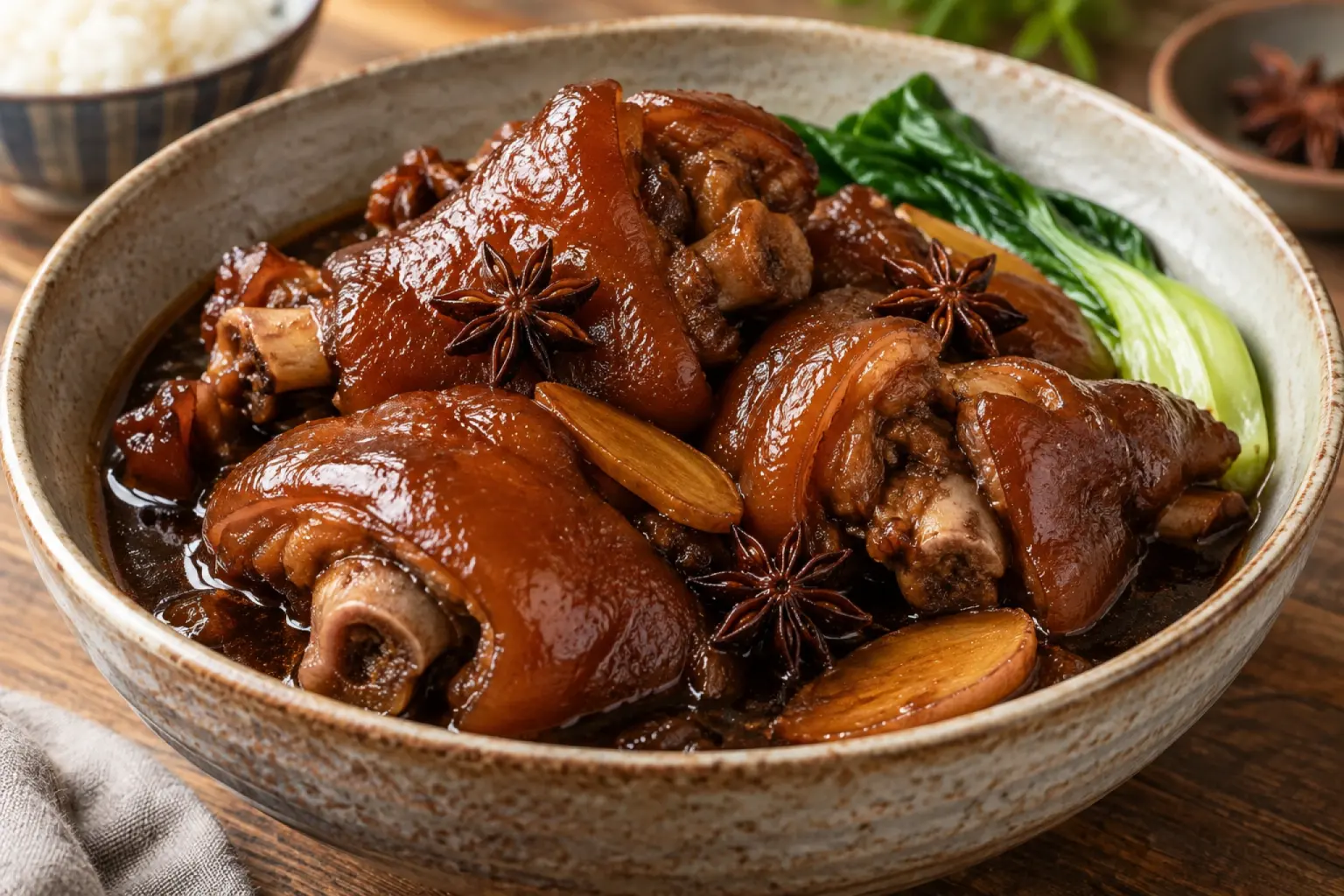 Soy-Braised Pork Trotters with Star Anise